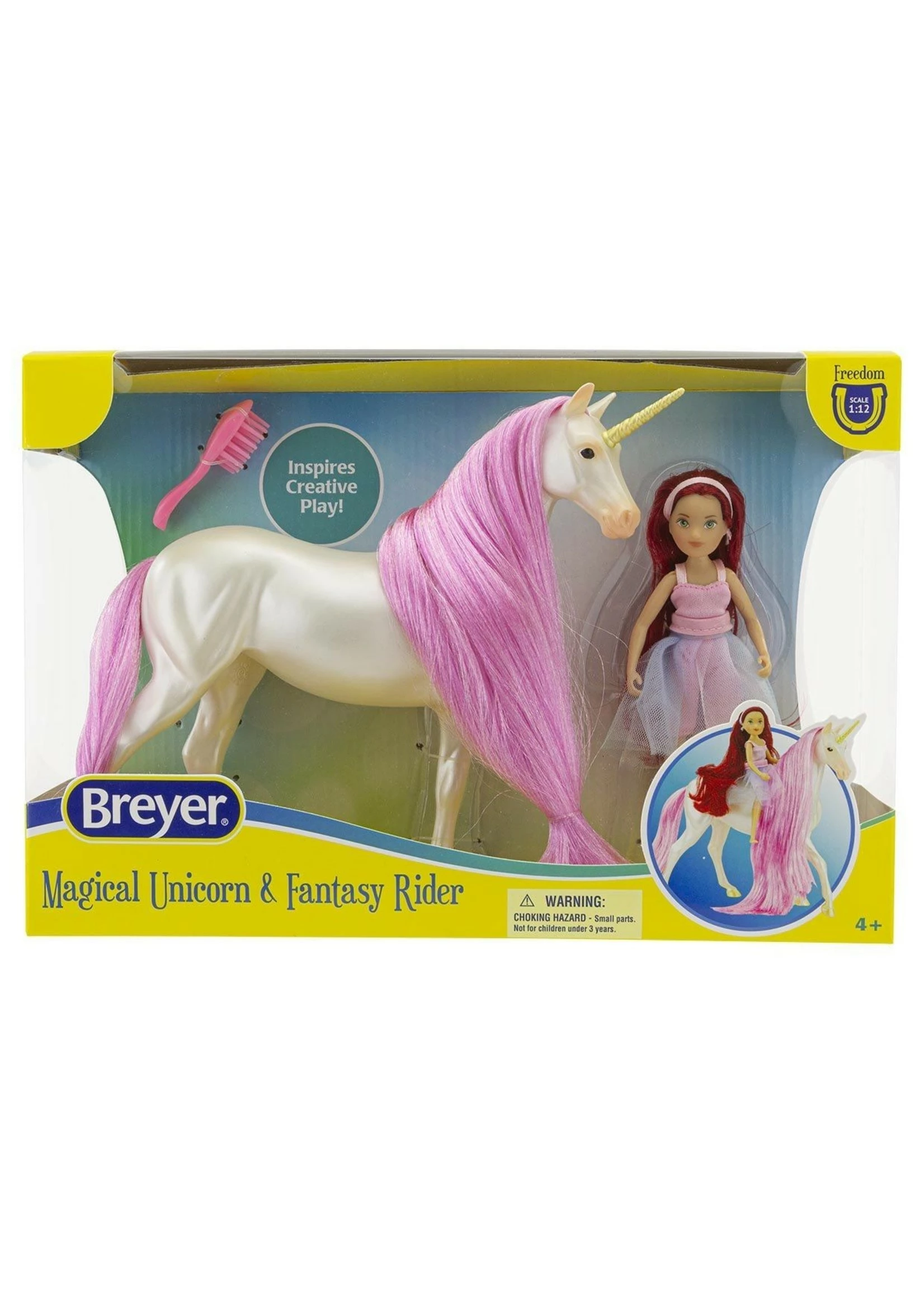 Breyer Magical Unicorn Sky and Fantasy Rider, Meadow 3 Breyer Magical Unicorn Sky and Fantasy Rider, Meadow