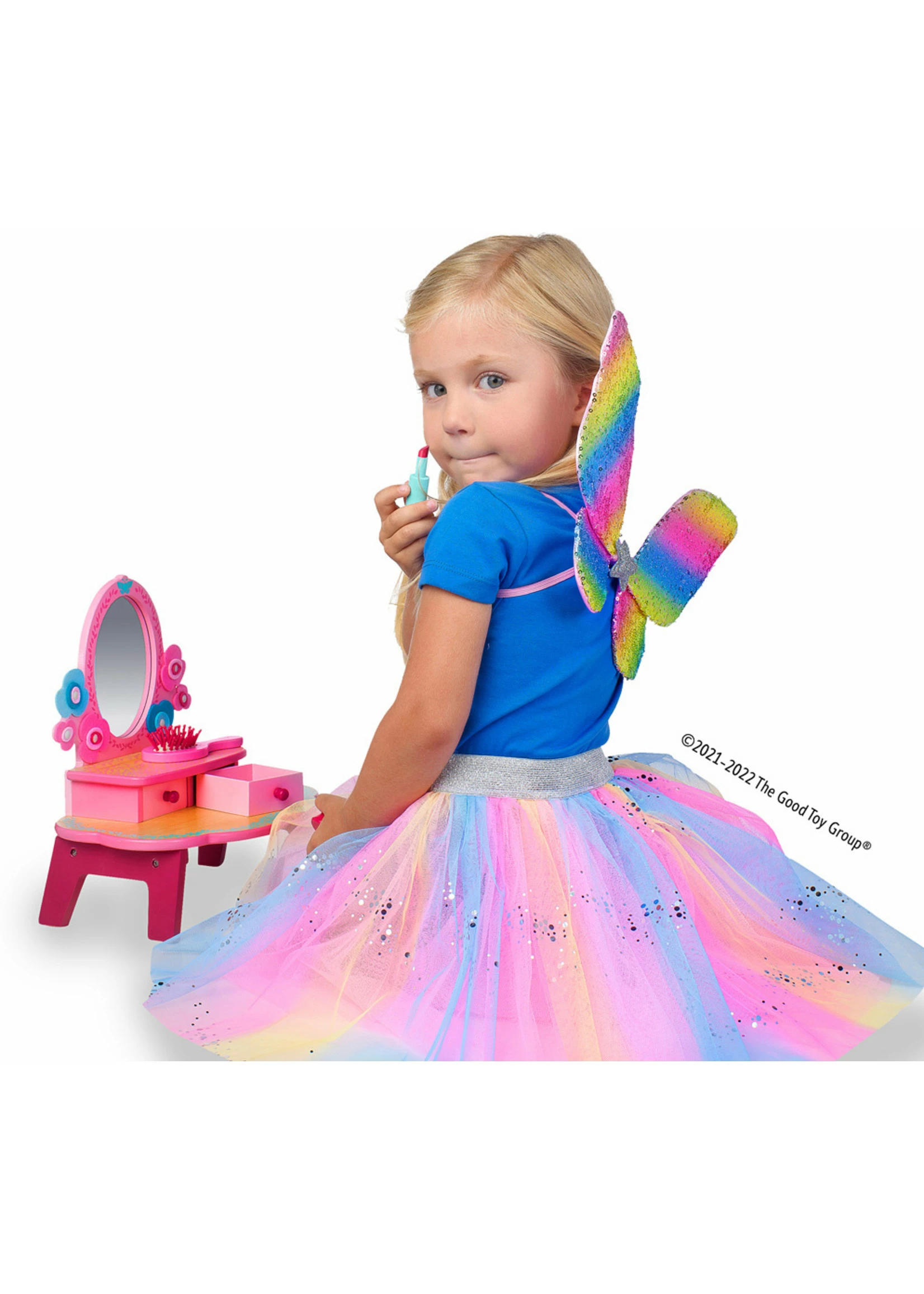 Great Pretenders Rainbow Sequins Skirt, Wings and Wand 4 Great Pretenders Rainbow Sequins Skirt, Wings and Wand - Image 2