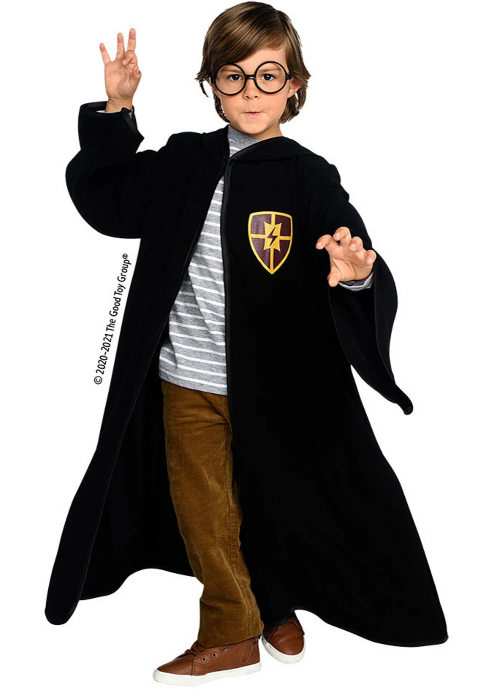 Great Pretenders Wizard Cloak & Glasses (Size 7-8) 3 Great Pretenders Wizard Cloak & Glasses (Size 7-8)