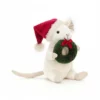 Jellycat Merry Mouse with Wreath 2 Jellycat Merry Mouse with Wreath -Toys Elegant shop jellycat merry mouse with wreath