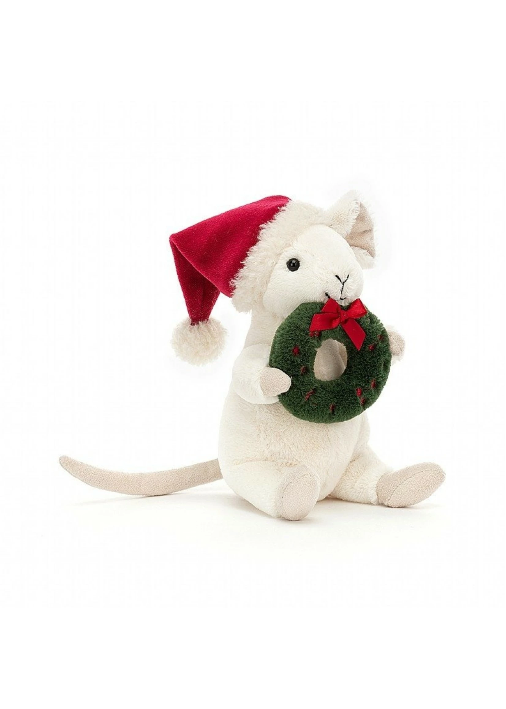 Jellycat Merry Mouse with Wreath 3 Jellycat Merry Mouse with Wreath