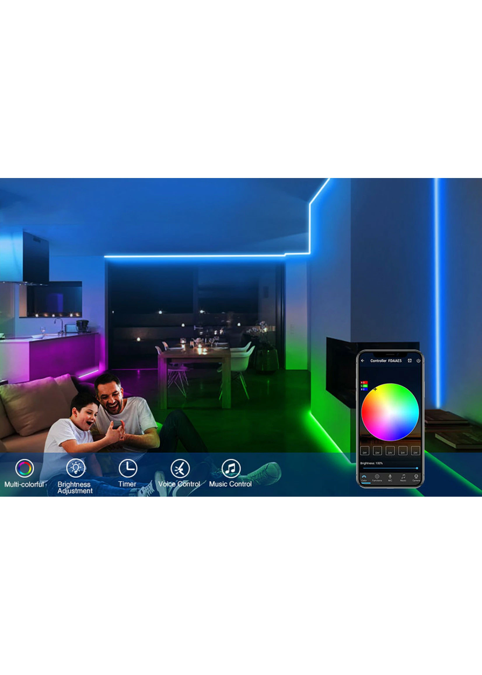 Leading Edge Smart LED Rainbow Lights 300 Color Changing LED's 7 Leading Edge Smart LED Rainbow Lights 300 Color Changing LED's - Image 5