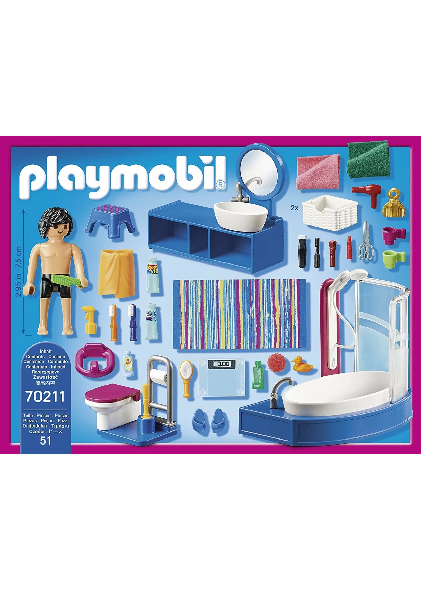 Playmobil 70211 - Bathroom with Tub 5 Playmobil 70211 - Bathroom with Tub - Image 3
