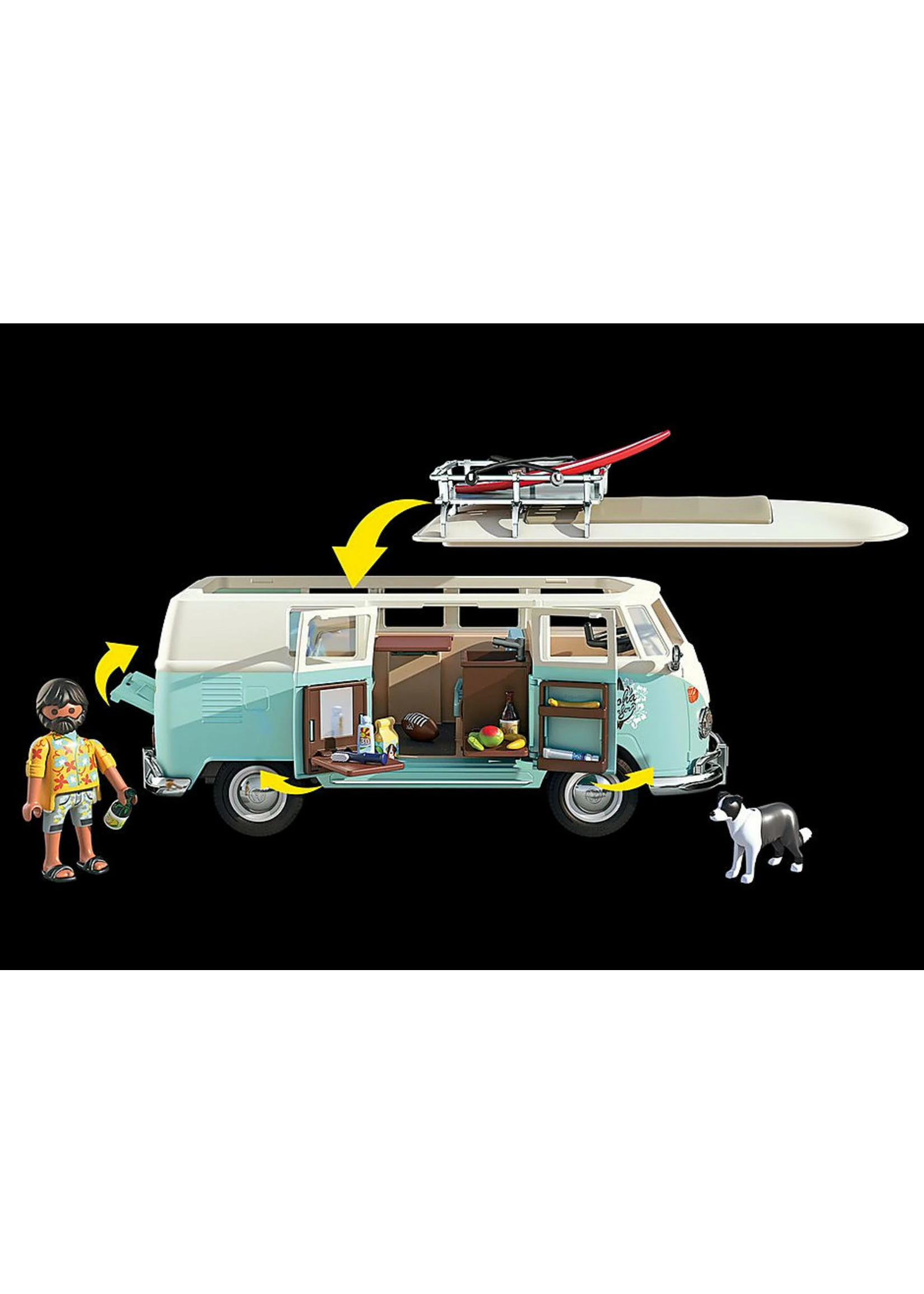 Playmobil 70826 - Volkswagen T1 Camping Bus - Special Edition 6 Playmobil 70826 - Volkswagen T1 Camping Bus - Special Edition - Image 4
