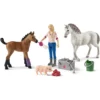 Schleich 42486 - Vet Visiting Mare & Foal -Toys Elegant shop schleich 42486 vet visiting mare foal
