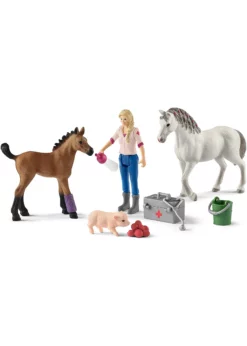 Schleich 42486 - Vet Visiting Mare & Foal