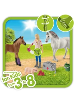 Schleich 42486 - Vet Visiting Mare & Foal -Toys Elegant shop schleich 42486 vet visiting mare foal 4