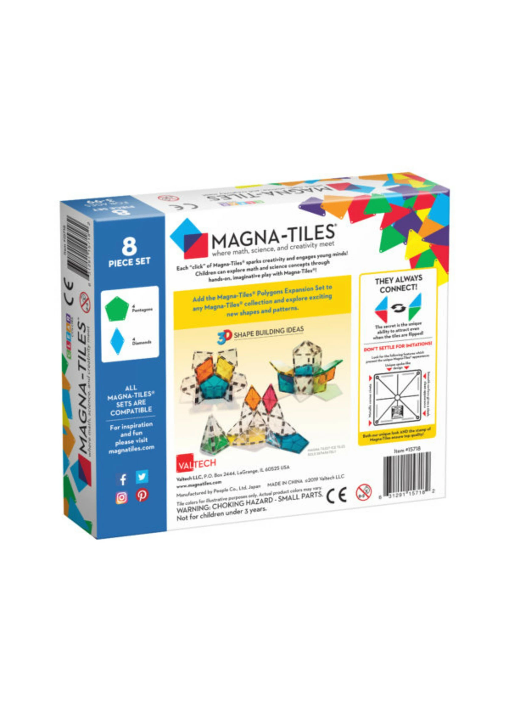 Valtech Magna-Tiles® Polygons 8-Piece Expansion Set 4 Valtech Magna-Tiles® Polygons 8-Piece Expansion Set - Image 2
