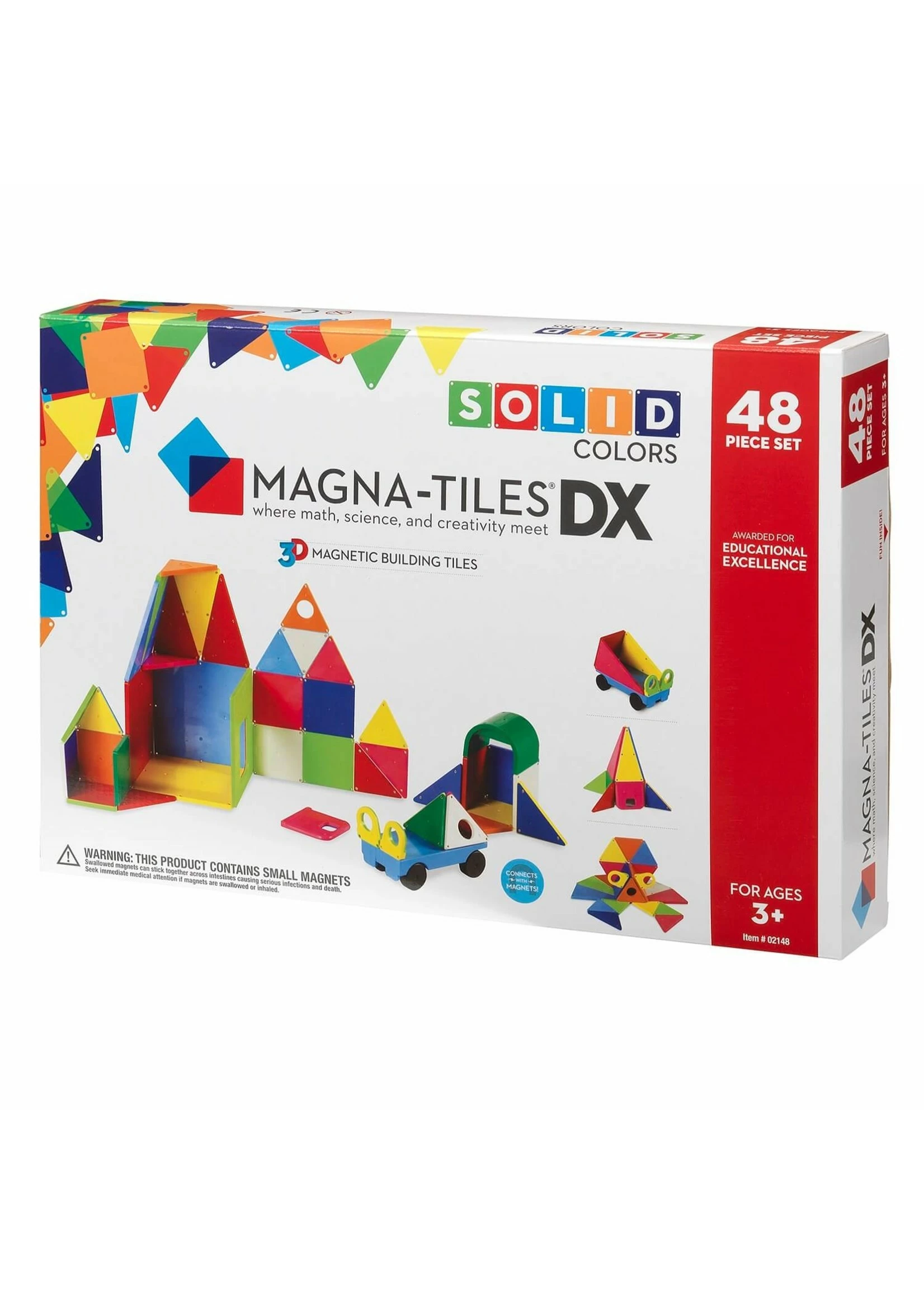 Valtech Magna-Tiles® Solid Colors 48-Piece Deluxe Set 3 Valtech Magna-Tiles® Solid Colors 48-Piece Deluxe Set