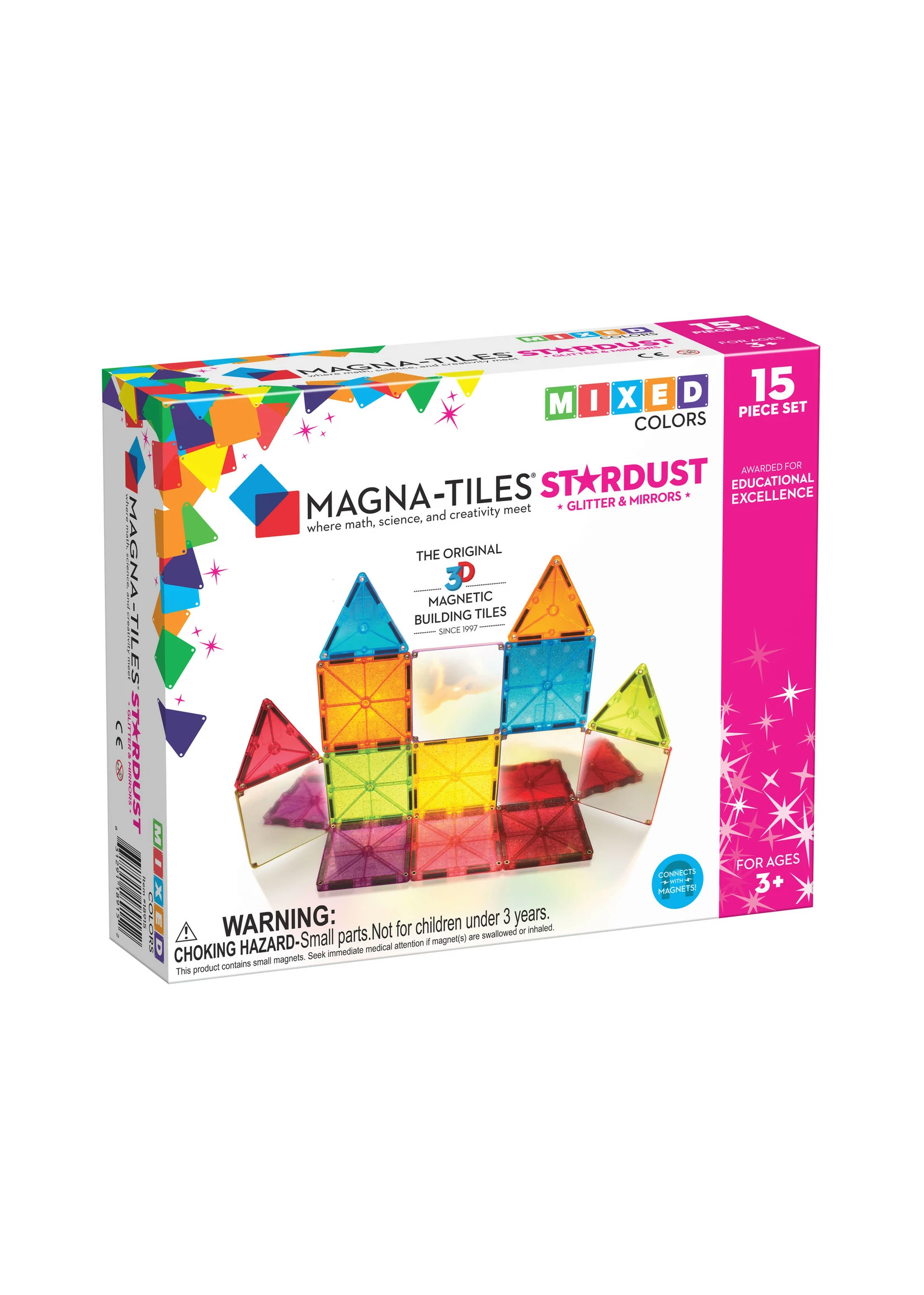 Valtech Magna-Tiles® Stardust 15-Piece Set 3 Valtech Magna-Tiles® Stardust 15-Piece Set